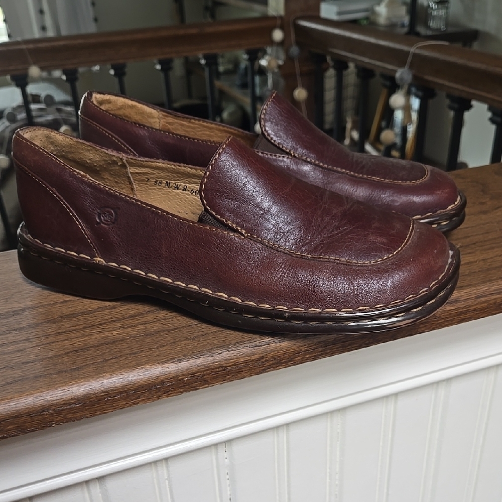 Unisex Brown Leather Loafers